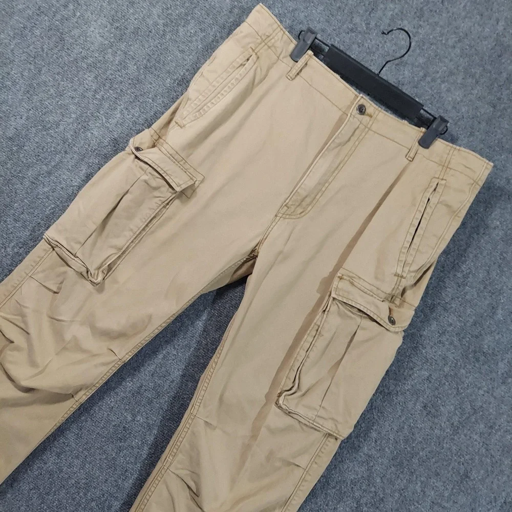 Levis Cargo‎ Pants Mens 36x32 Khaki Tan Twill Utility Multi Pocket